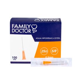 Aguja Hipodermica 25G X 5/8 Caja X 100