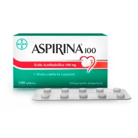 Aspirina 100 Mg X 100 Tab
