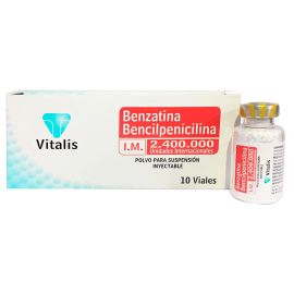 Bencilpenicilina Benzatinica 2.400 000 Ui/Vial P.P.S.I X 10 Amp