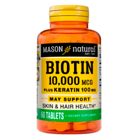 Biotin 10000 Mcg Plus Keratin 100 Mg 60 Tab