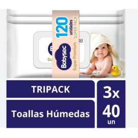 TOALLITAS BABYSEC 3X40 AQUA SUPER PREMIUM