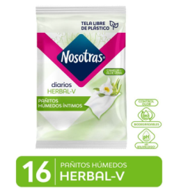 nosotras toallitas humedas x16 herbal-v 