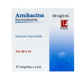 Amikacina 500Mg 2Ml X 25 Amp