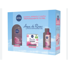 Nivea Care Estuche Cr Gel Hidratante 50 Ml Locio Micela 400Ml Sprayn 150Ml Todo Tipo De Rose Care