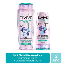 Elvive Sh Pure Sh Hialuromico X370 Ml Pack