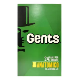 Preservativos Gents Anatomico X 3 Unidades