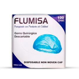 Gorros Descartables Tipo Tira Celeste X 100 Unds Irsa