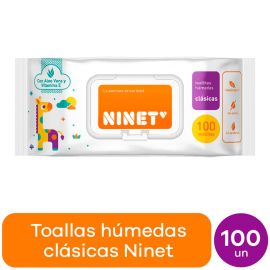 Ninet Toallita Humeda Clasica Pack 2 100 Unidades