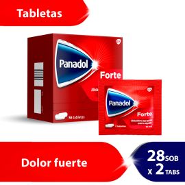 Panadol Forte 65Mg+500Mg X 28 Sobres X 2 Tabletas